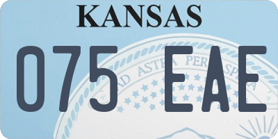 KS license plate 075EAE