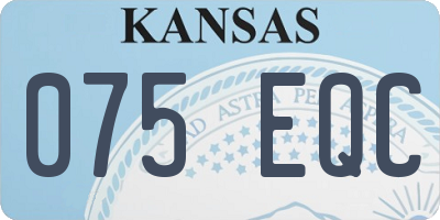 KS license plate 075EQC