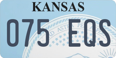 KS license plate 075EQS