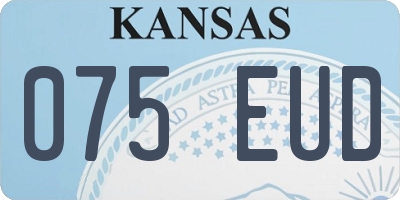 KS license plate 075EUD