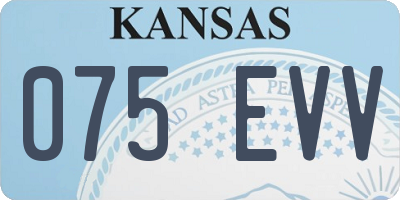 KS license plate 075EVV
