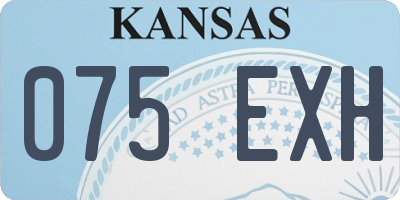 KS license plate 075EXH