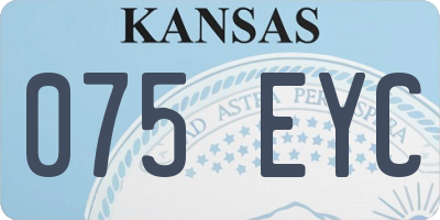 KS license plate 075EYC