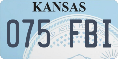 KS license plate 075FBI