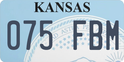 KS license plate 075FBM