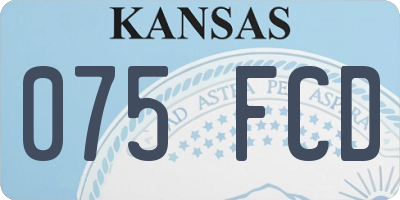 KS license plate 075FCD