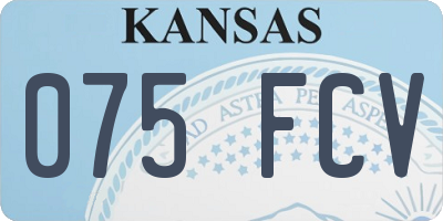KS license plate 075FCV