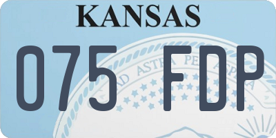 KS license plate 075FDP