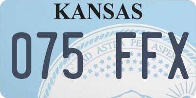 KS license plate 075FFX