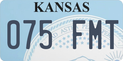 KS license plate 075FMT