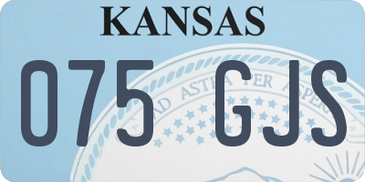KS license plate 075GJS