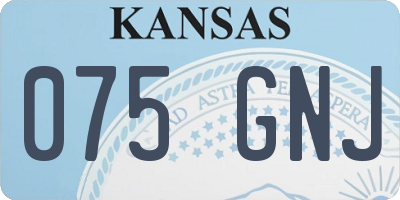 KS license plate 075GNJ