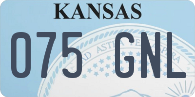 KS license plate 075GNL