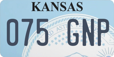 KS license plate 075GNP