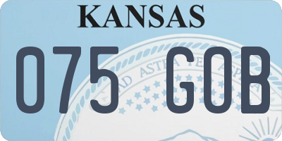 KS license plate 075GOB
