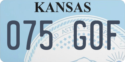 KS license plate 075GOF