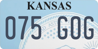KS license plate 075GOG