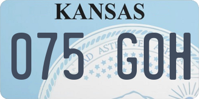 KS license plate 075GOH