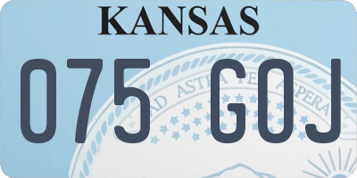 KS license plate 075GOJ