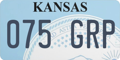 KS license plate 075GRP