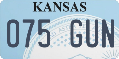KS license plate 075GUN