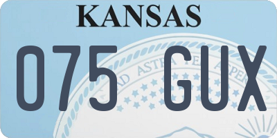 KS license plate 075GUX