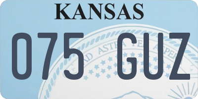 KS license plate 075GUZ