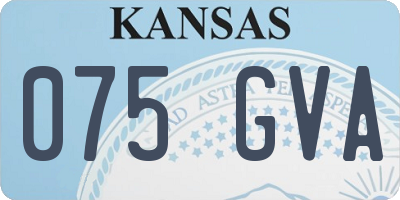 KS license plate 075GVA