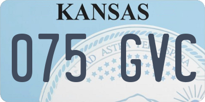KS license plate 075GVC