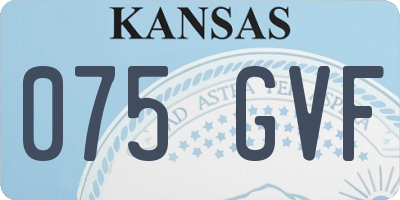 KS license plate 075GVF