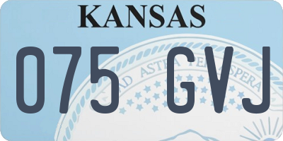 KS license plate 075GVJ