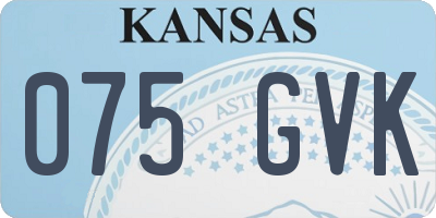 KS license plate 075GVK