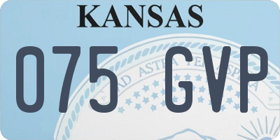 KS license plate 075GVP