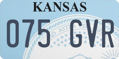 KS license plate 075GVR