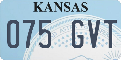 KS license plate 075GVT