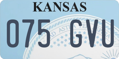 KS license plate 075GVU