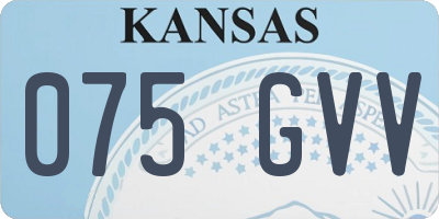 KS license plate 075GVV
