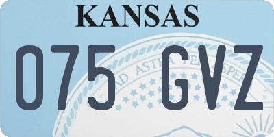 KS license plate 075GVZ