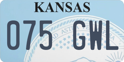 KS license plate 075GWL