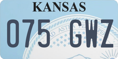 KS license plate 075GWZ
