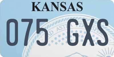 KS license plate 075GXS