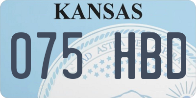 KS license plate 075HBD