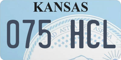 KS license plate 075HCL