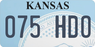 KS license plate 075HDO