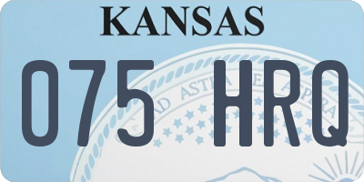 KS license plate 075HRQ