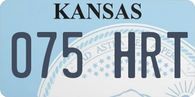 KS license plate 075HRT
