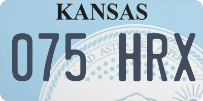 KS license plate 075HRX