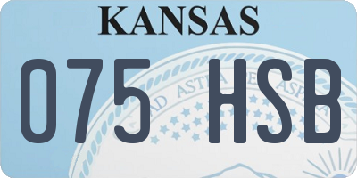 KS license plate 075HSB