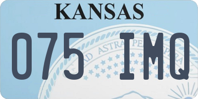 KS license plate 075IMQ