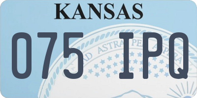 KS license plate 075IPQ